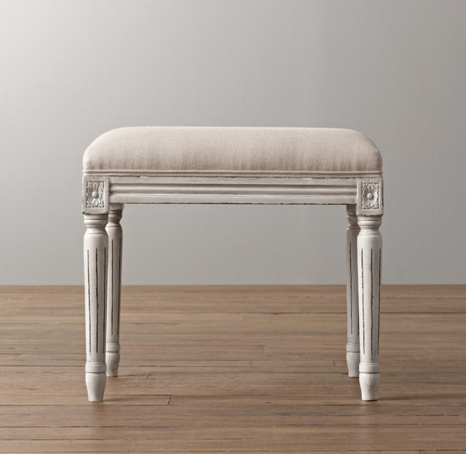 Antoinette Upholstered Stool RH Baby Child
