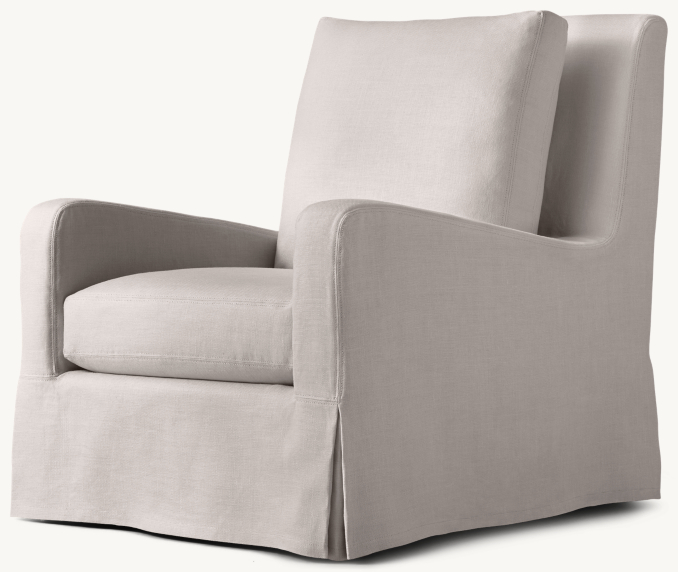 Belgian Slope Arm Swivel Glider Replacement Slipcover RH Baby