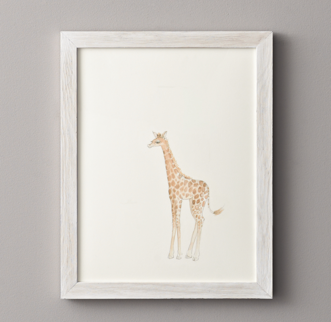 Watercolor Animal Illustration - Giraffe 
