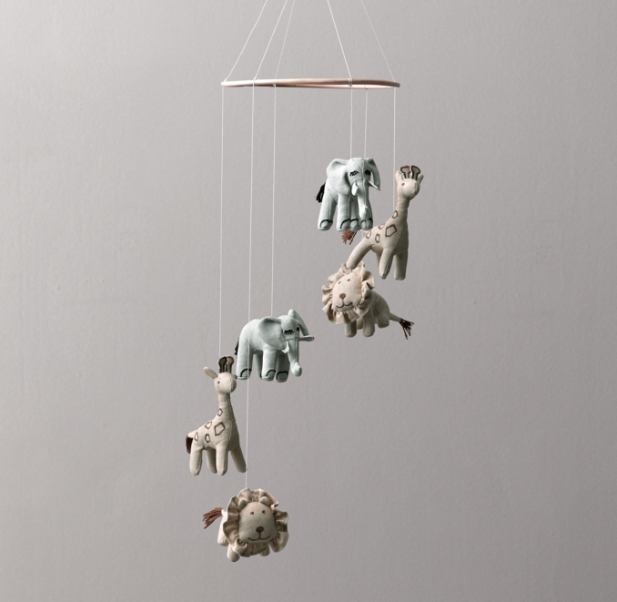 Chambray Animal Mobile 