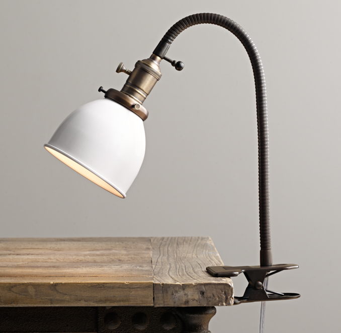 Industrial Era Task Clip Lamp - Cream