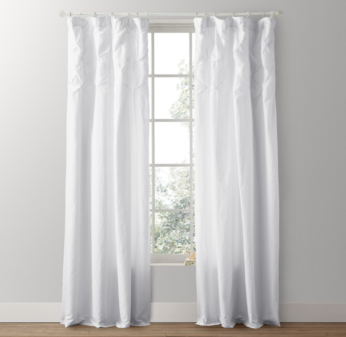 Pintucked Bow Drapery Panel | RH