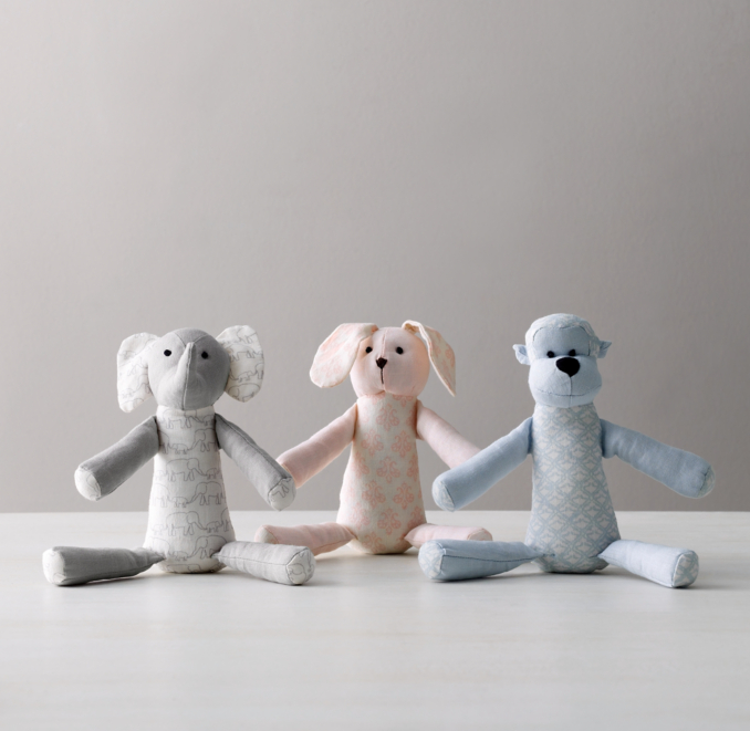 Washed Organic Linen Animal | RH Baby & Child