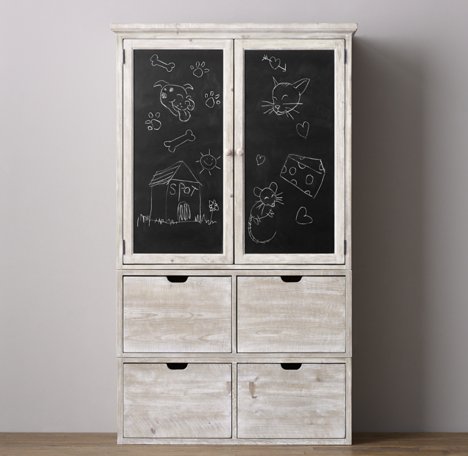 Tribeca Storage - Double Chalkboard Cabinet Top 