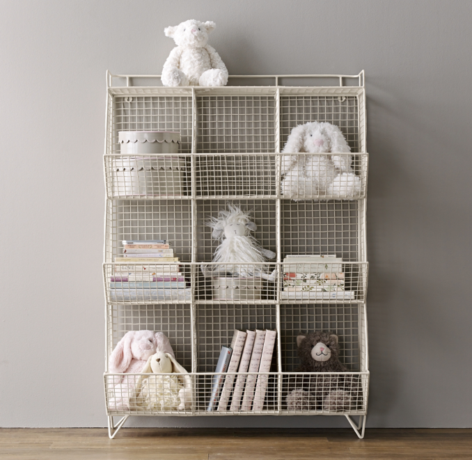 Industrial Wire 9-Cubby Storage - White 