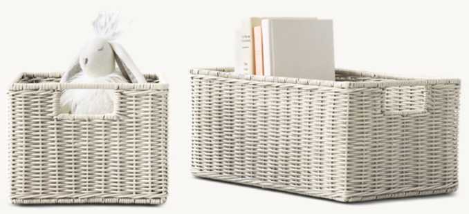 Front view of Rutherford Shelf Storage - Whitewashed Natural 