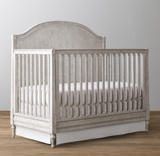 Bellina Arched Conversion Crib - Vintage Grey | RH Baby & Child