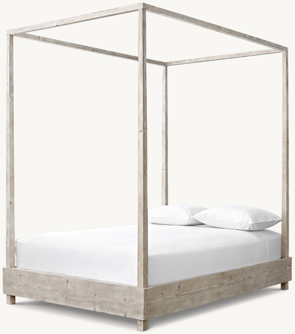 Callum Narrow-Post Platform Canopy Bed