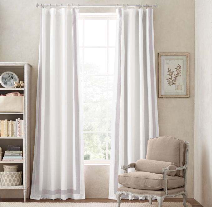 Restoration Hardware Cotton Canvas Drapery 2024 Curtain Panel White 50