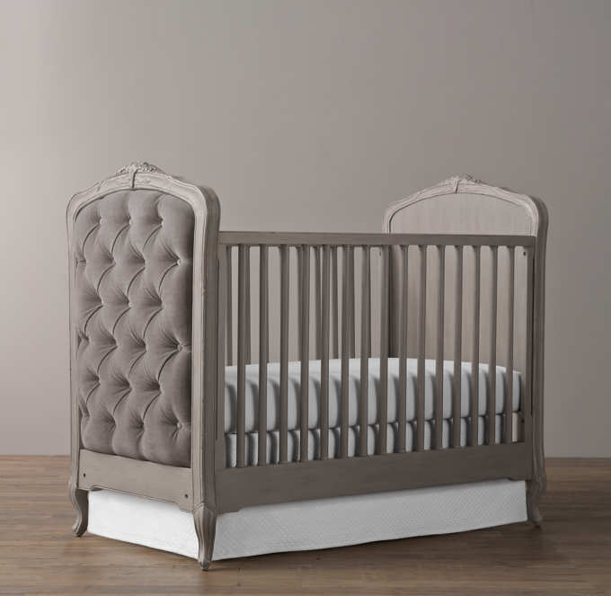 Colette Tufted Crib Pewter Grey RH Baby Child