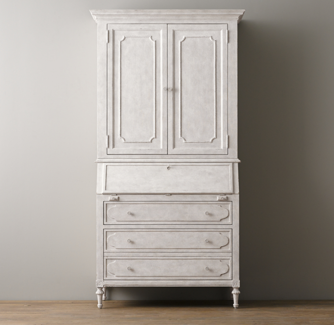 Bellina Secretary Desk & Hutch Set 