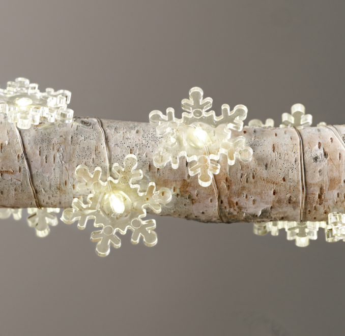 Starry String Lights - Large Snowflakes 