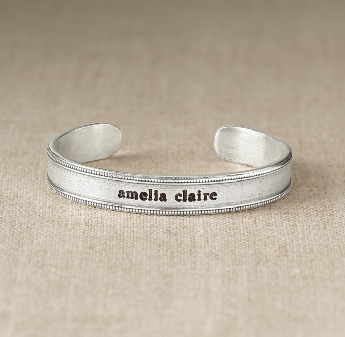 Sterling Silver Personalized Heirloom Baby Bracelet