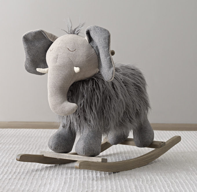 Sherpa Bunny Plush Toy Rocker, Animal Rocker