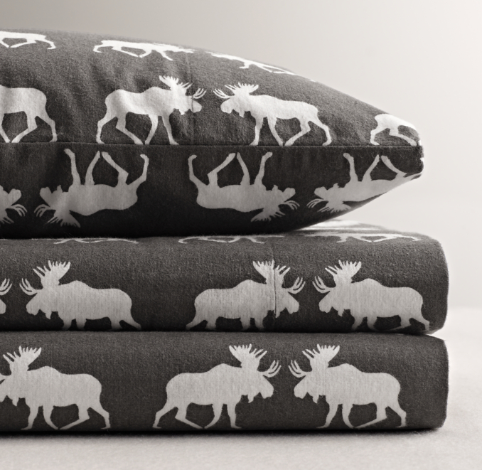 Moose Flannel Sheet Set 