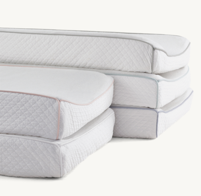 Front Stacked view of Vintage-Washed Diamond Matelassé Changing Pad Cover 