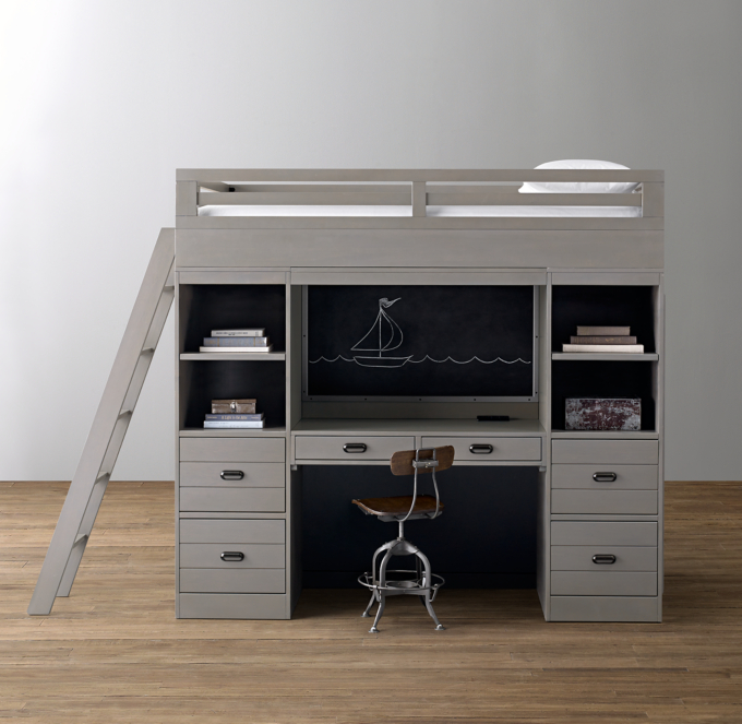 Haven Study Storage Loft Bed RH TEEN