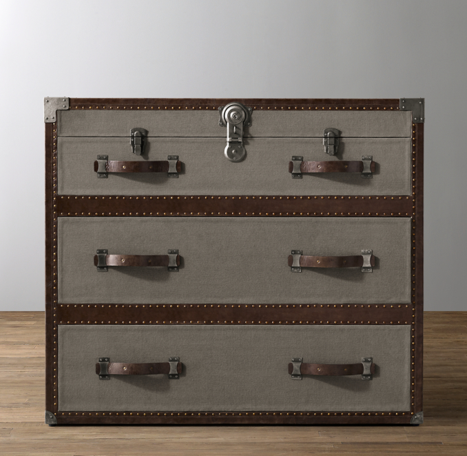 Antique Steamer Trunk Dresser | RH Baby & Child