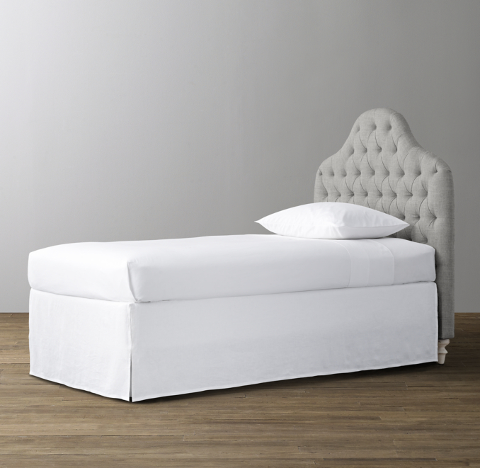 Antiqued Carved Wood Leaner Mirror Gilt RH