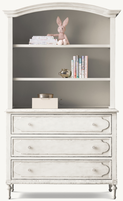 Bellina Dresser &amp; Bookcase Hutch Set