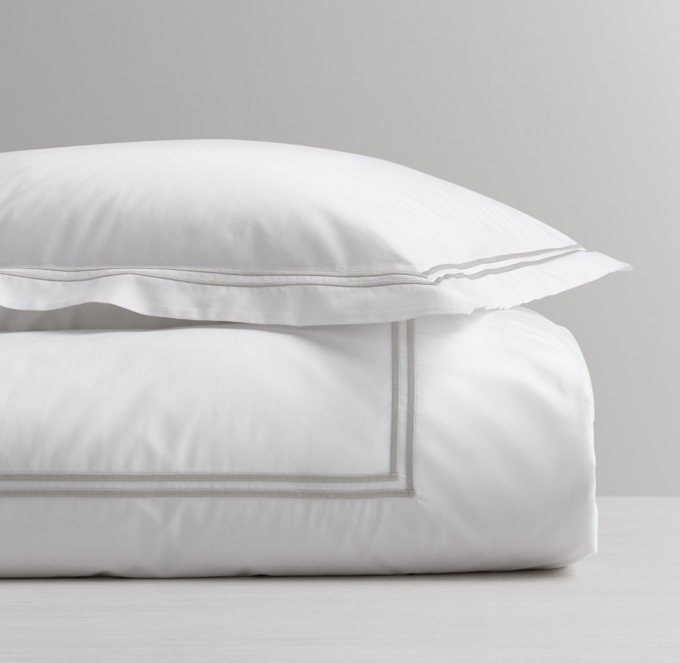 Front Stacked view of Italian Satin Stitch Sham 