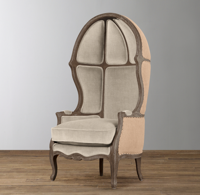 Mini Versailles Upholstered Chair - Burnt Oak 