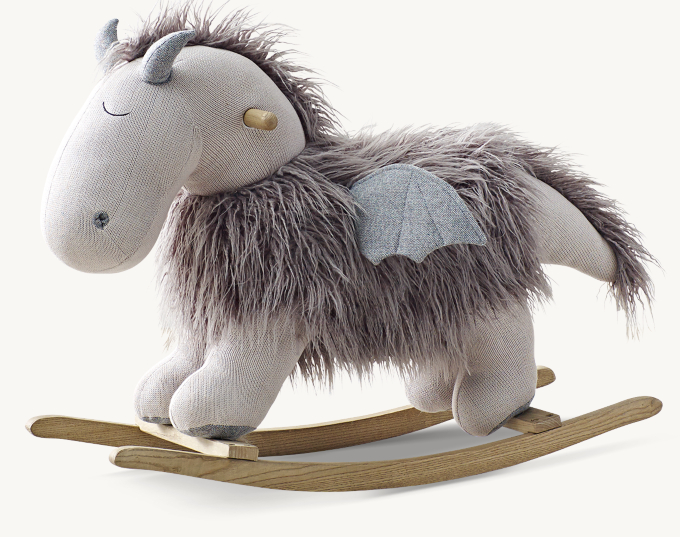 Wooly Plush Animal Rocker - Dragon