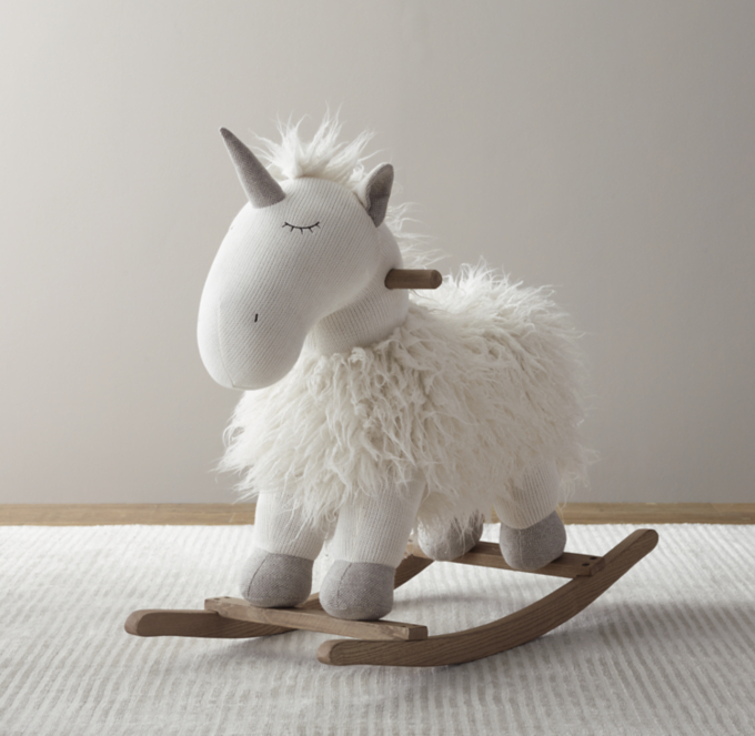 Wooly plush store animal rocker