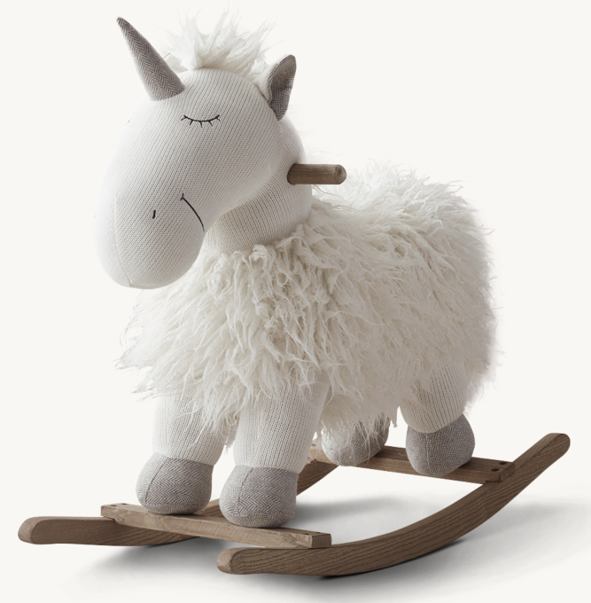 Wooly Plush Animal Rocker - Unicorn