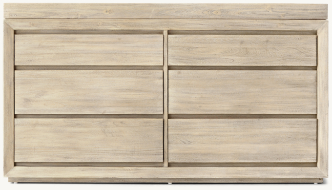 Front view of Callum Wide Dresser Topper 