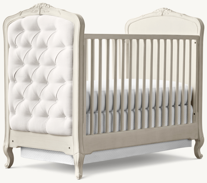 Colette Tufted Crib - Aged White | RH Baby & Child