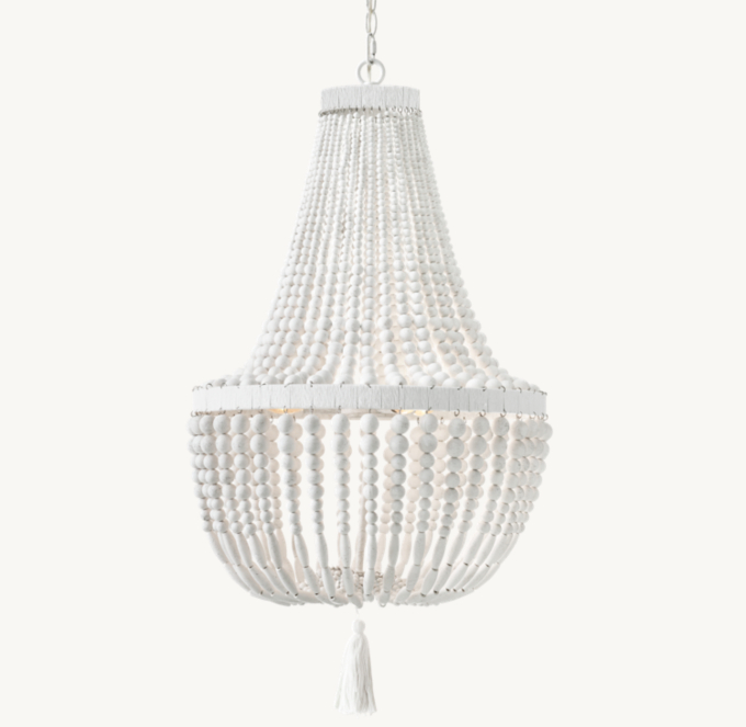 Dauphine Wood Empire Chandelier - Weathered White