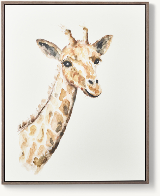 Watercolor Safari Animal Art - Giraffe