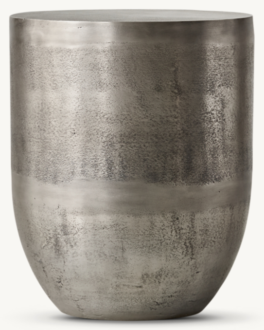 Front view of Kenzie Drum Side Table 