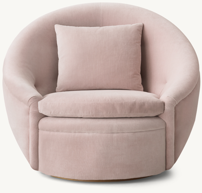 Oberon Upholstered Swivel Chair RH Baby Child