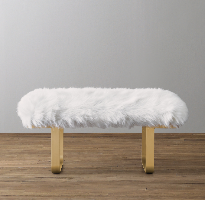 Shown in white Kashmir faux fur.