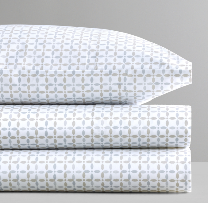 Front Stacked view of Geometric Clover Pillowcase 