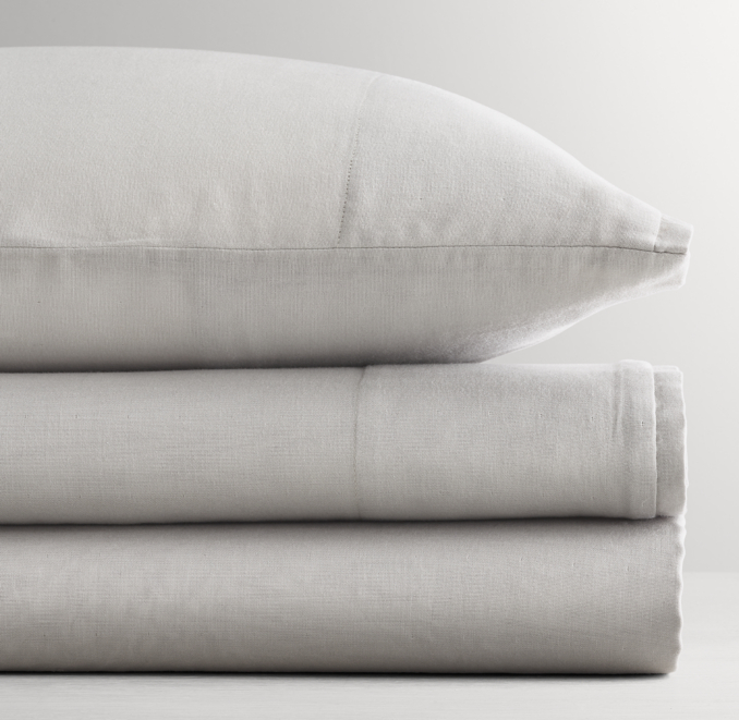 Front Stacked view of Ultra-Fine Organic Cotton Solid Sheet Set 