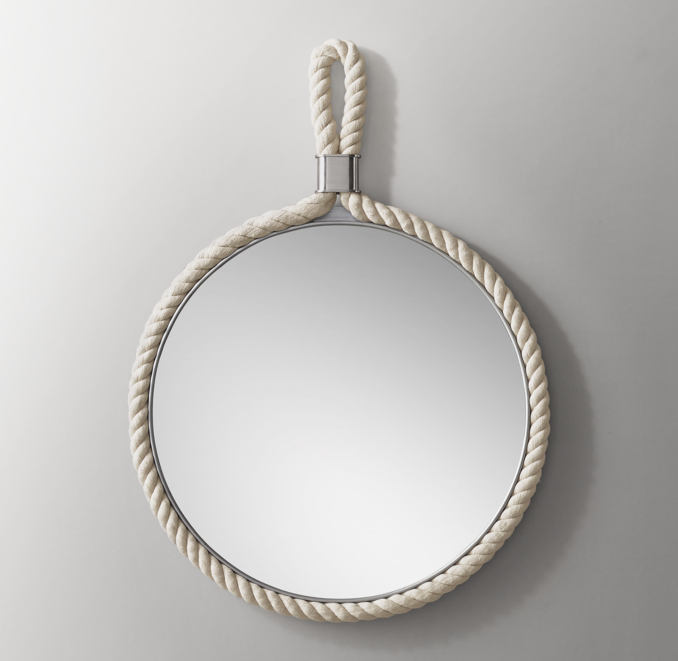 Front view of Rope-Framed Mirror 