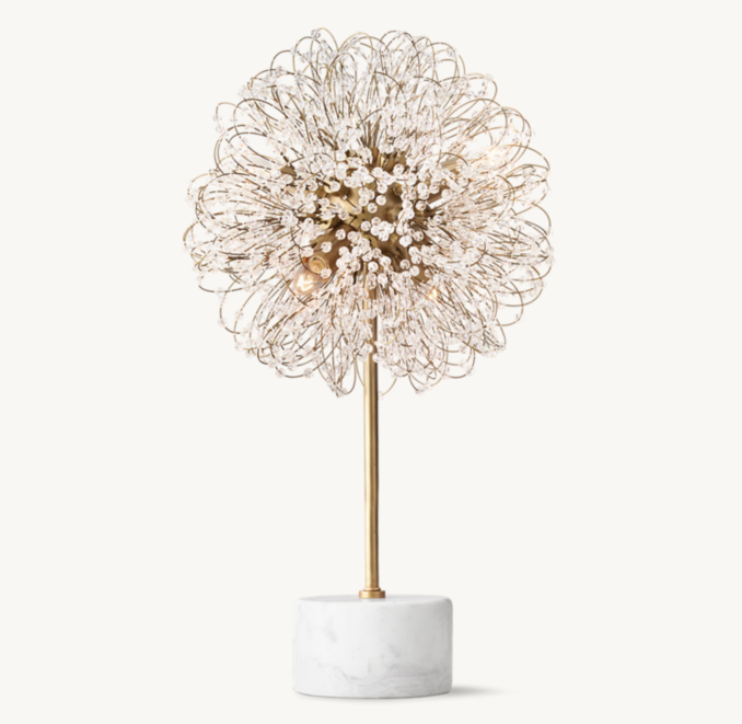 Front view of Josie Crystal Table Lamp  