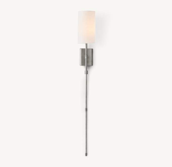 Clementine Sconce with Shade - Antiqued Pewter