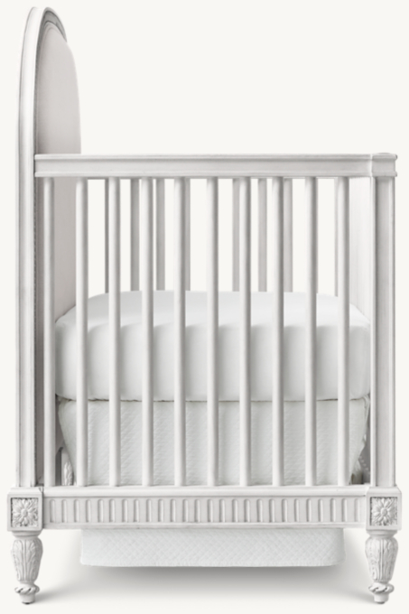 Belle Upholstered Conversion Crib Antique Grey Mist RH