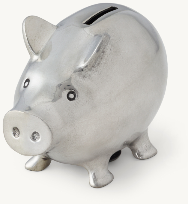 Pewter finish Rabbit bank. Pewter finish Rabbit bank.