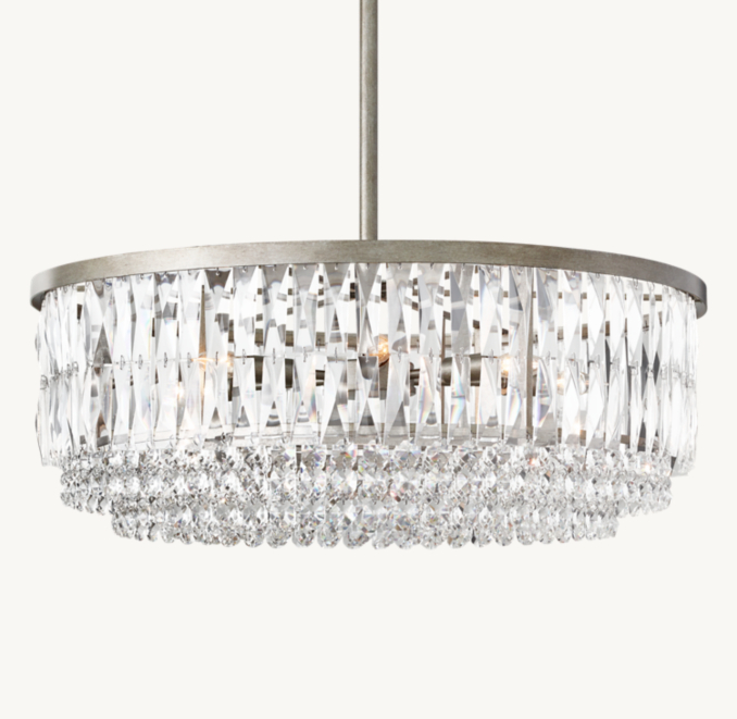 Front view of Portia Crystal Medium Pendant  