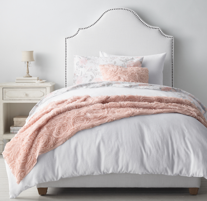 Duvet cover and sham shown in White. Sheet set shown in Multi.