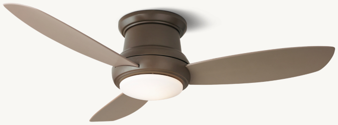 Front view of Concept Flushmount Led Ceiling Fan - Oil-Rubbed Bronze 