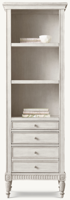 Front view of Belle Bookcase Tower 