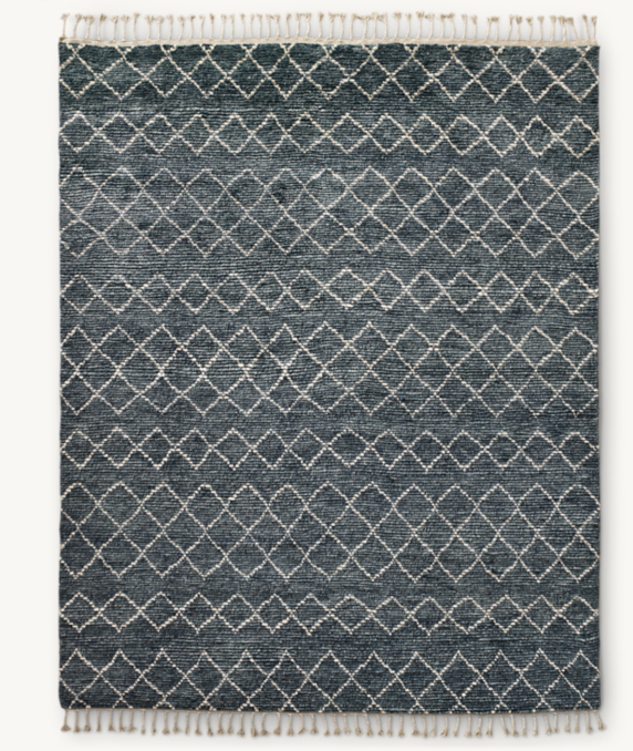 Overhead view of Escala Hand-Knotted Wool Shag Rug 