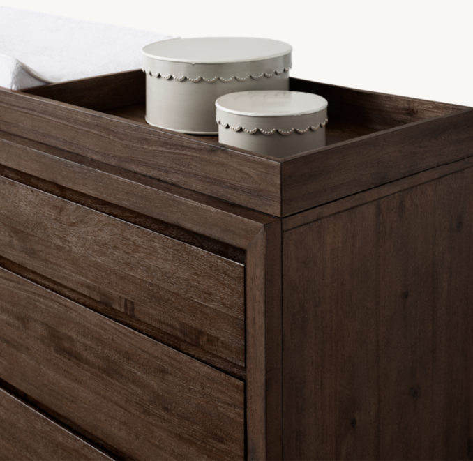Three Quarter view of Callum Wide Dresser & Topper Set 