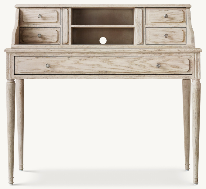 Front view of Marcelle Writing Desk & Hutch Set 